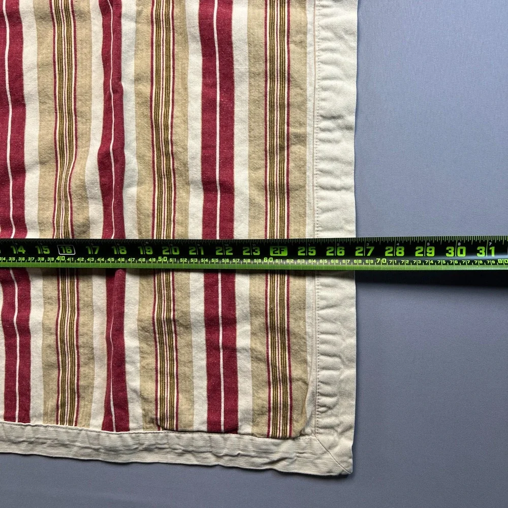 Set Of 2 Pottery Barn Euro Pillow Shams Multicolor Linen Blend Ticking Striped